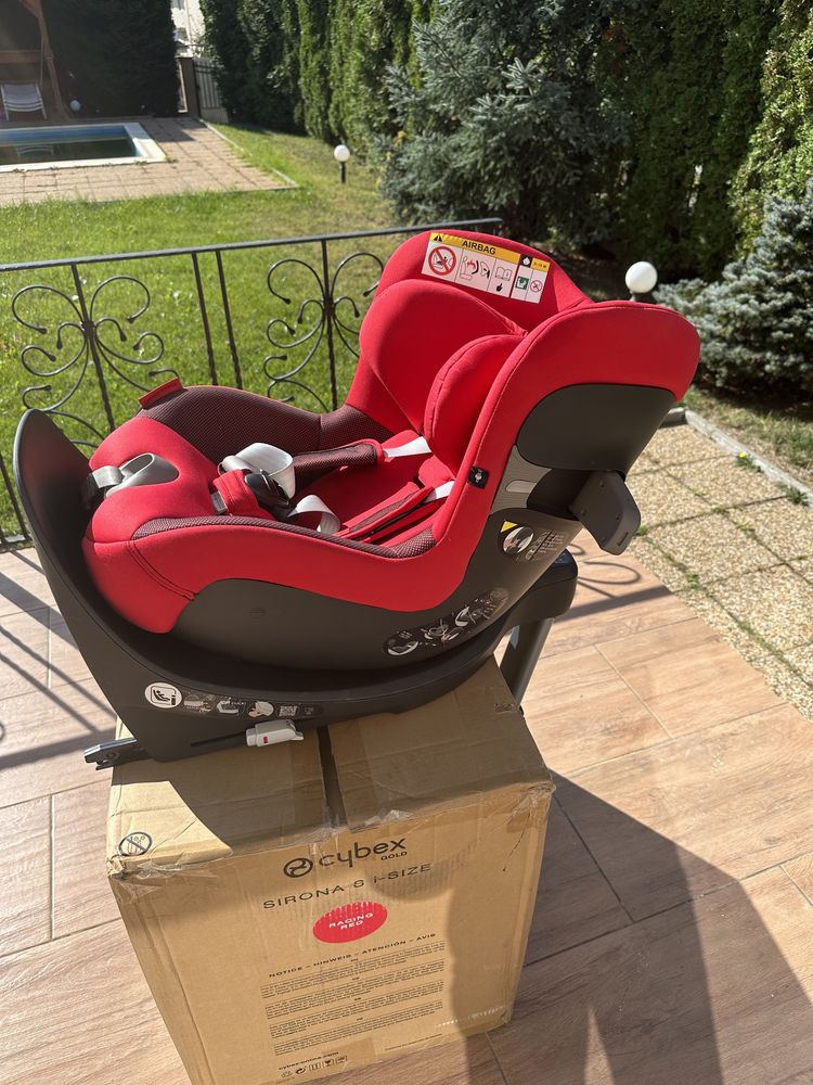 Scaun auto Cybex Sirona S I-size Ferrari Red cu baza Isofix, 0-4 ani