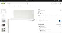 VITVAL- Blat birou, alb, 95x45 cm - 404.114.10