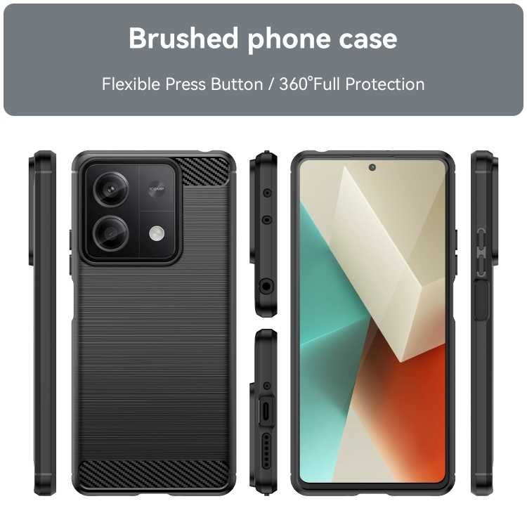 Калъф кейс гръб карбон Carbon за Xiaomi Poco C61 и Poco X6 Neo