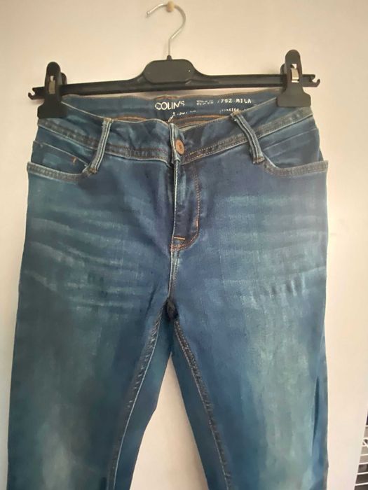 Blugi/jeans dama regular straight fit, blue original Colin's, S/36