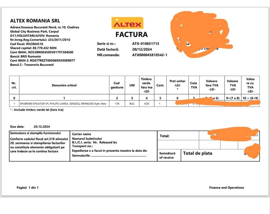 Epilator IPL Philips Lumea Sense IQ,nou, inca in garantie