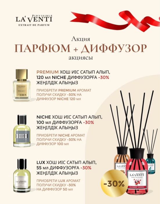 Премиальные Ароматы:парфюм и диффузоры