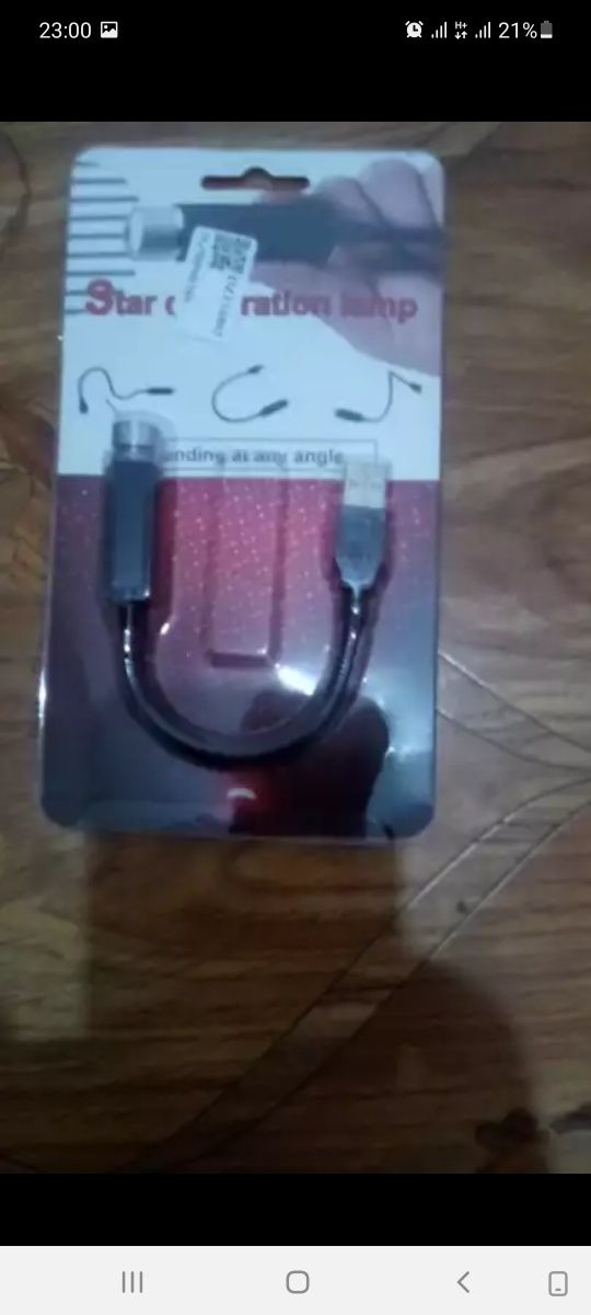 Миниатюрный Универсальный светодиодный Звездный проектор с USB, неонов
