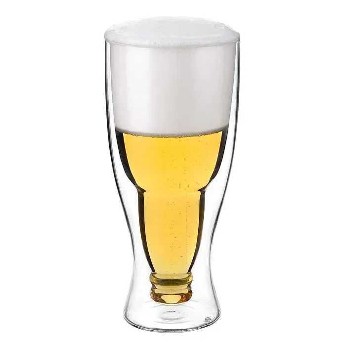 Pahare de bere apa fara alcool dublu fund 450 ml