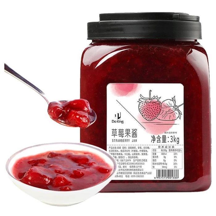 Doking Джем 3 кг Клубничный с кусочками ягод, Бабл ти, Джуз Боллы