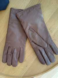 Кафяви ръкавици от естествена кожа