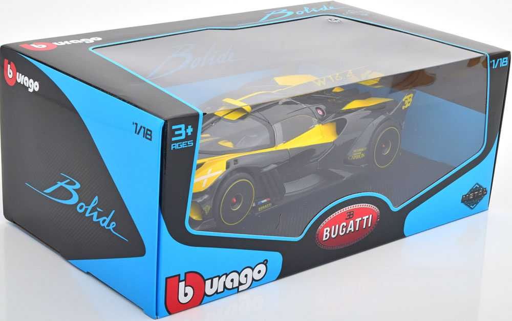 Macheta Bugatti Bolide 2020 galben - Bburago 1/18