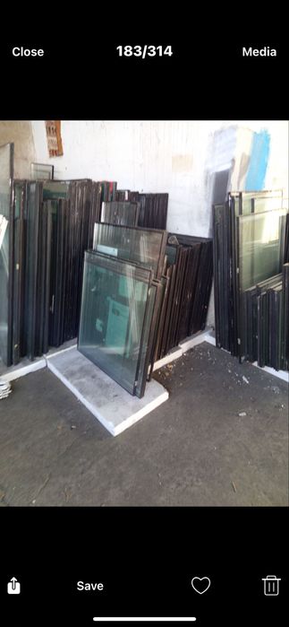 Използвани PVC дограми – 77 бр, 5-камерни, двоен стъклопакет