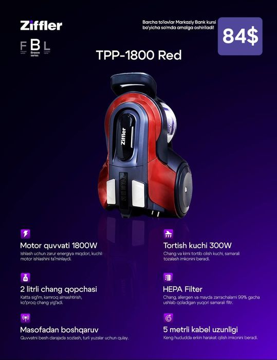 Пылесос  / Pilesos Ziffler Beston