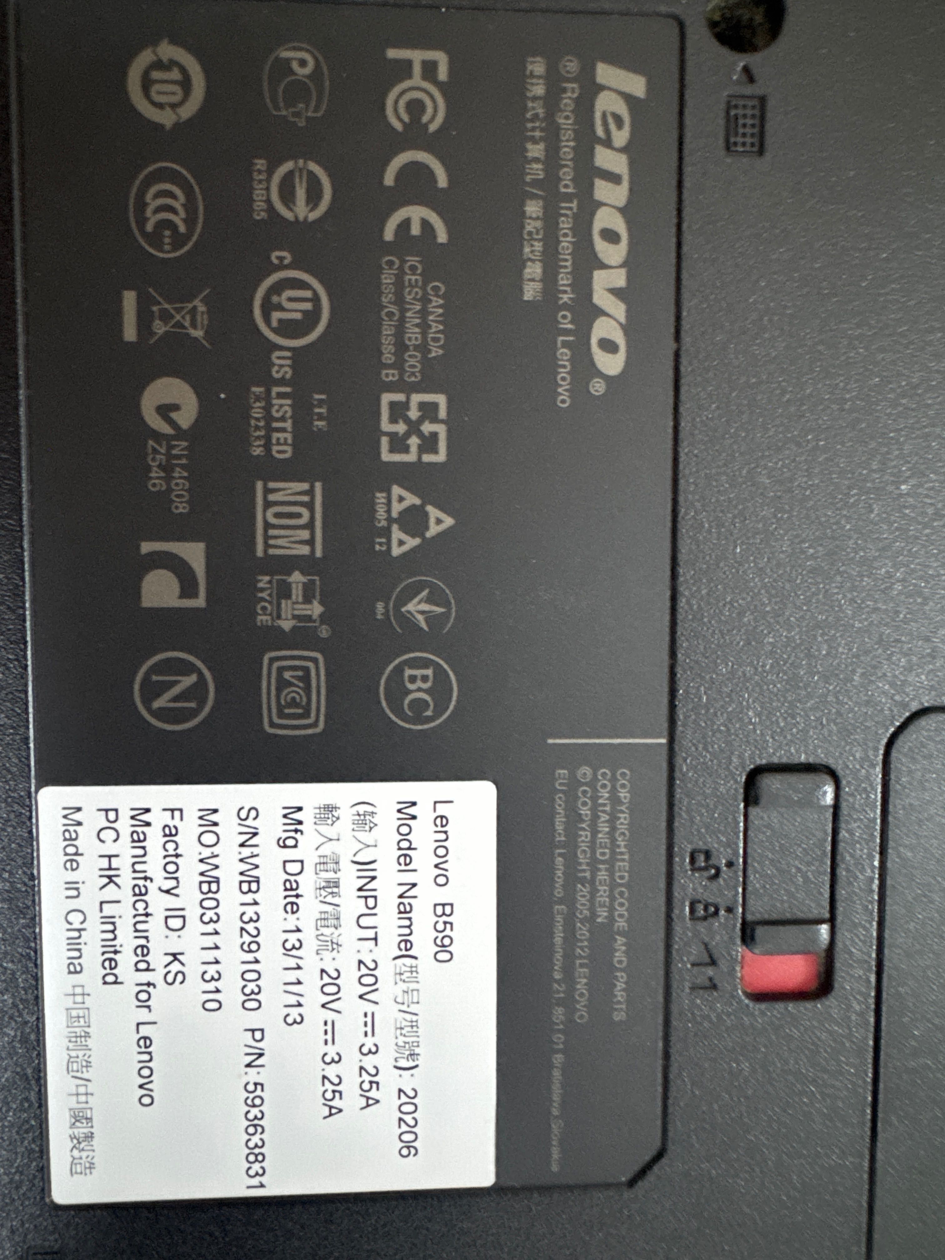 Ноутбук Lenovo B590