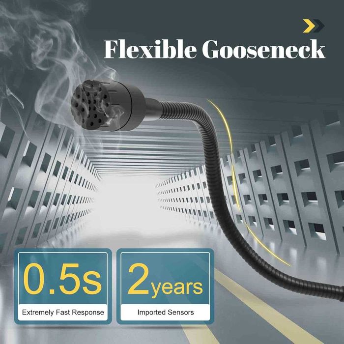 Портативен газов детектор акумулатор и вибрационна аларма Газдетектор