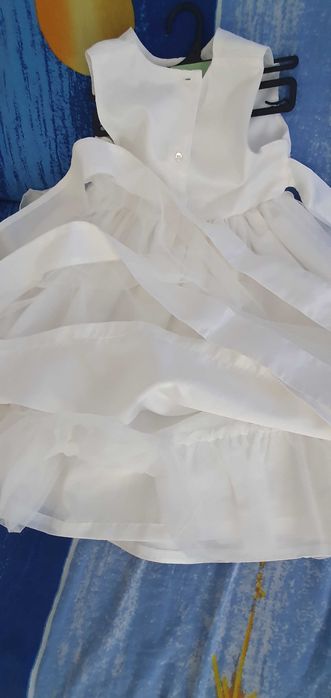 Rochie alba 3 ani pt  petrecere, nunta, botez, zi de nastere