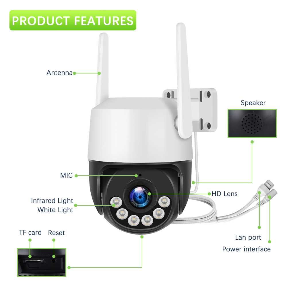 Camera cu  internet, Retea, Exterior-Interior 1080 P