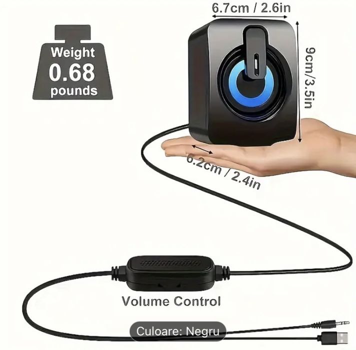 Boxe usb compatibile cu laptop,Pc,etc