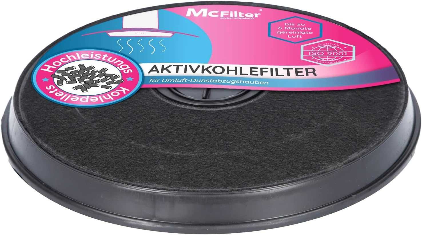 Filtru de cărbune activ McFilter pentru hota, diametru 230 mm