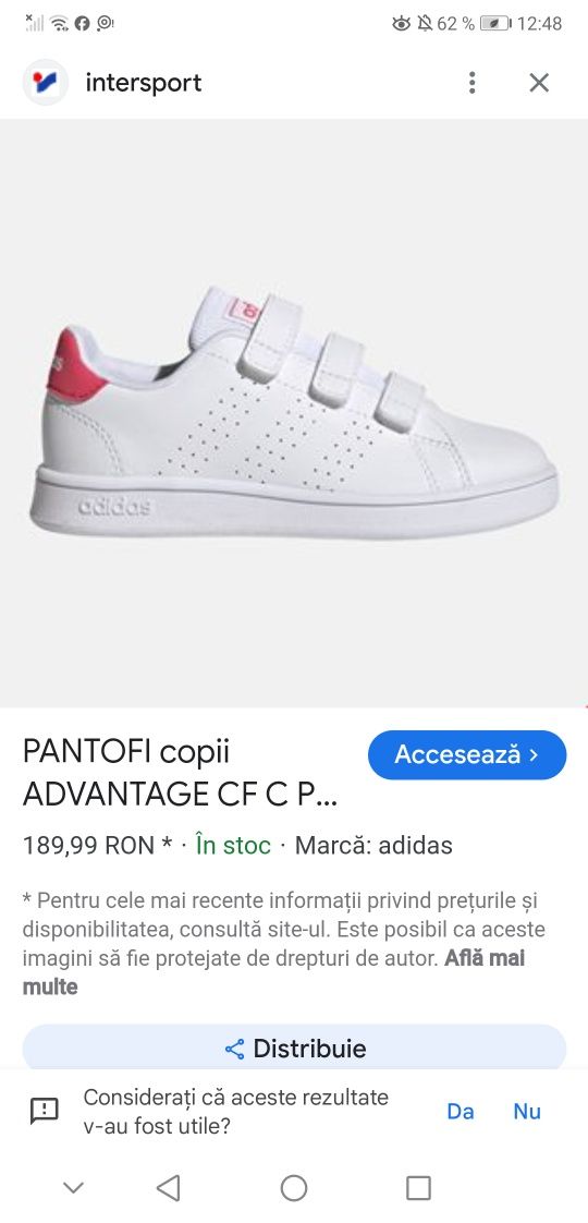 Adidași  noi Adidas nr 30. Măsurat înterior maxim 19 cm