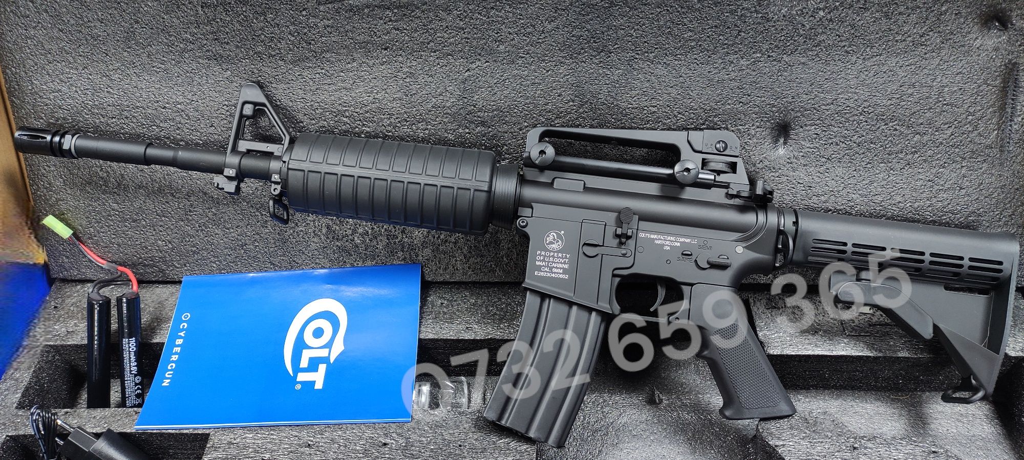 Colt M4A1 full metal arma asalt airsoft mitraliera AEG baterie inclusa