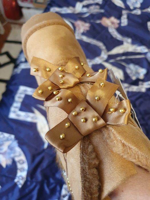 Ботуши зимни с кристали Сваровски.р38