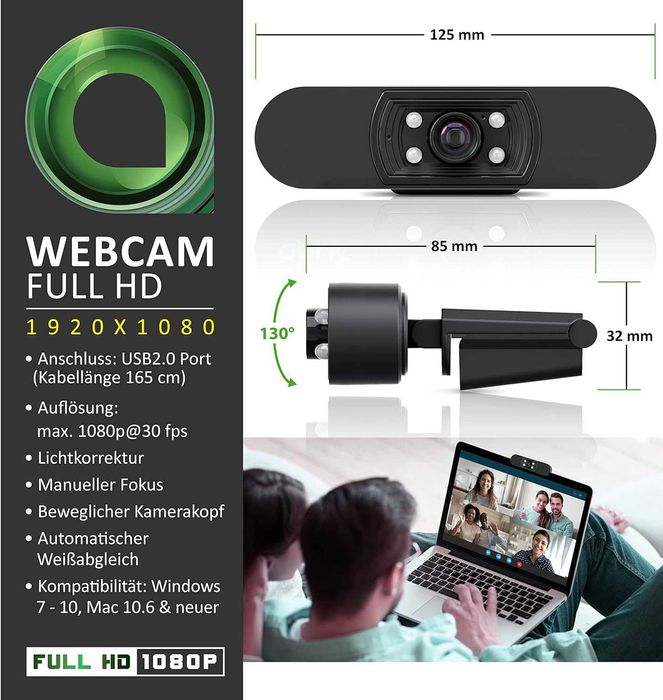 Cameră web Full HD 1080p cu microfon - 2k 1920x1080P,sigilat