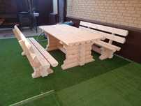 комплект стол и скамейки из дерева