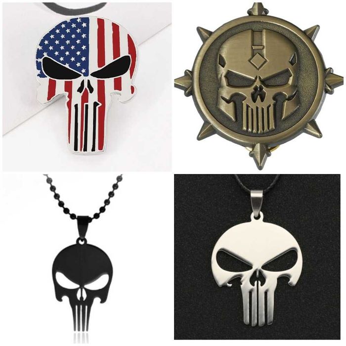 The Punisher (Каратель) .Коллекция значков, броши и кулонов на цепочке