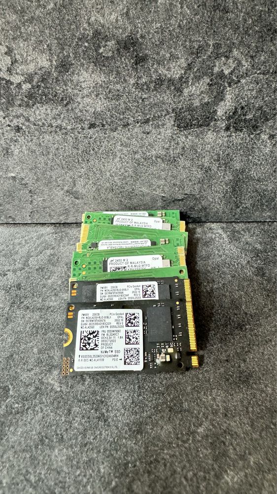 Samsung ,Micron nvme 256Gb Gen4