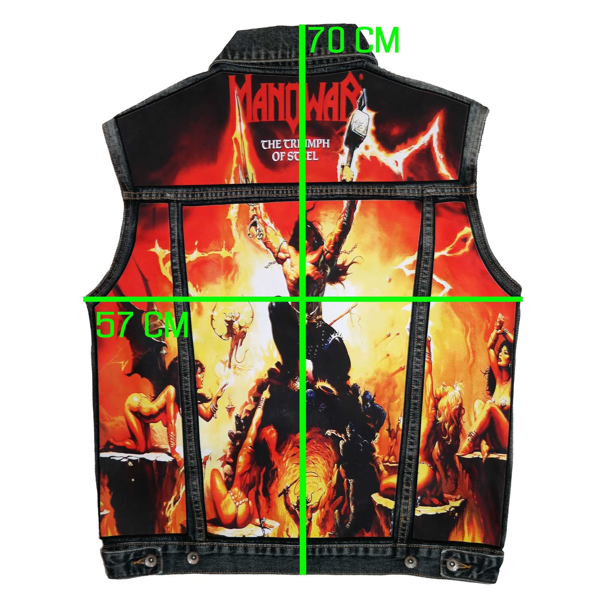 Уникален Дънков Елек Manowar, Battle Vest, Heavy metal