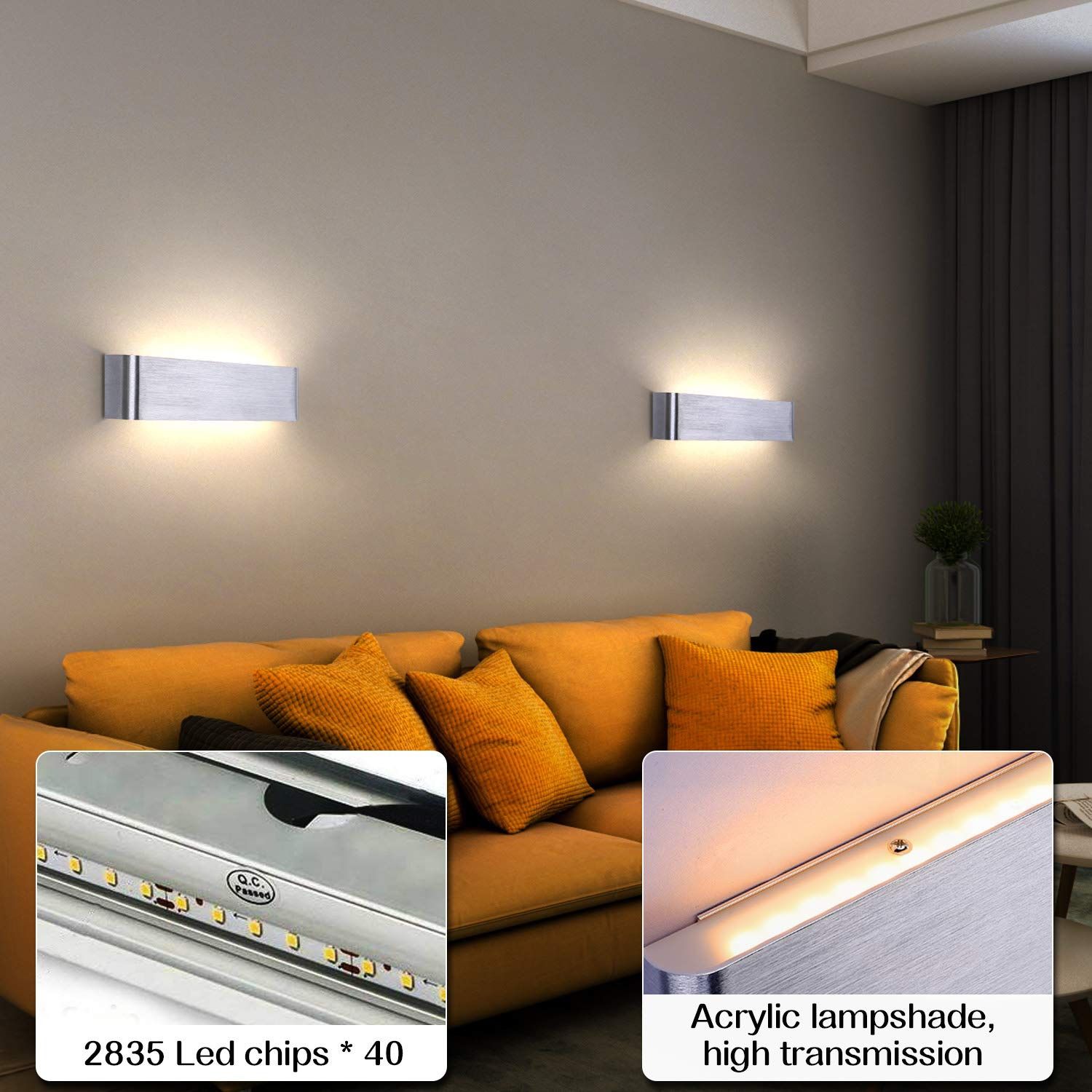 Aplica de perete lumina led design modern cu lumina in 2 directii