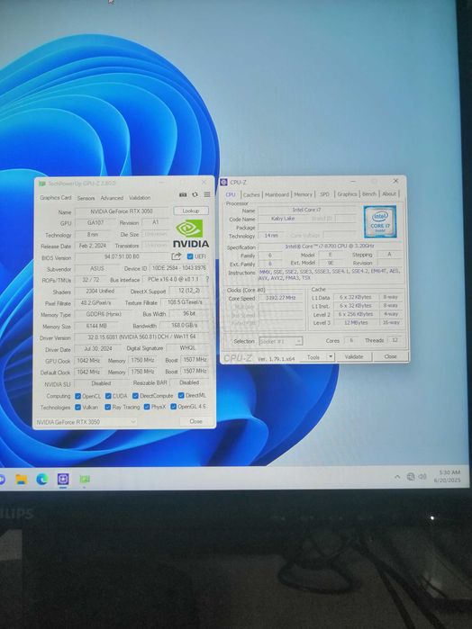 PC Gaming RTX 3050, i7 8700, 16GB, SSD