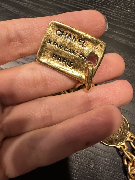 Colier / lanț vintage Chanel logo anii 80