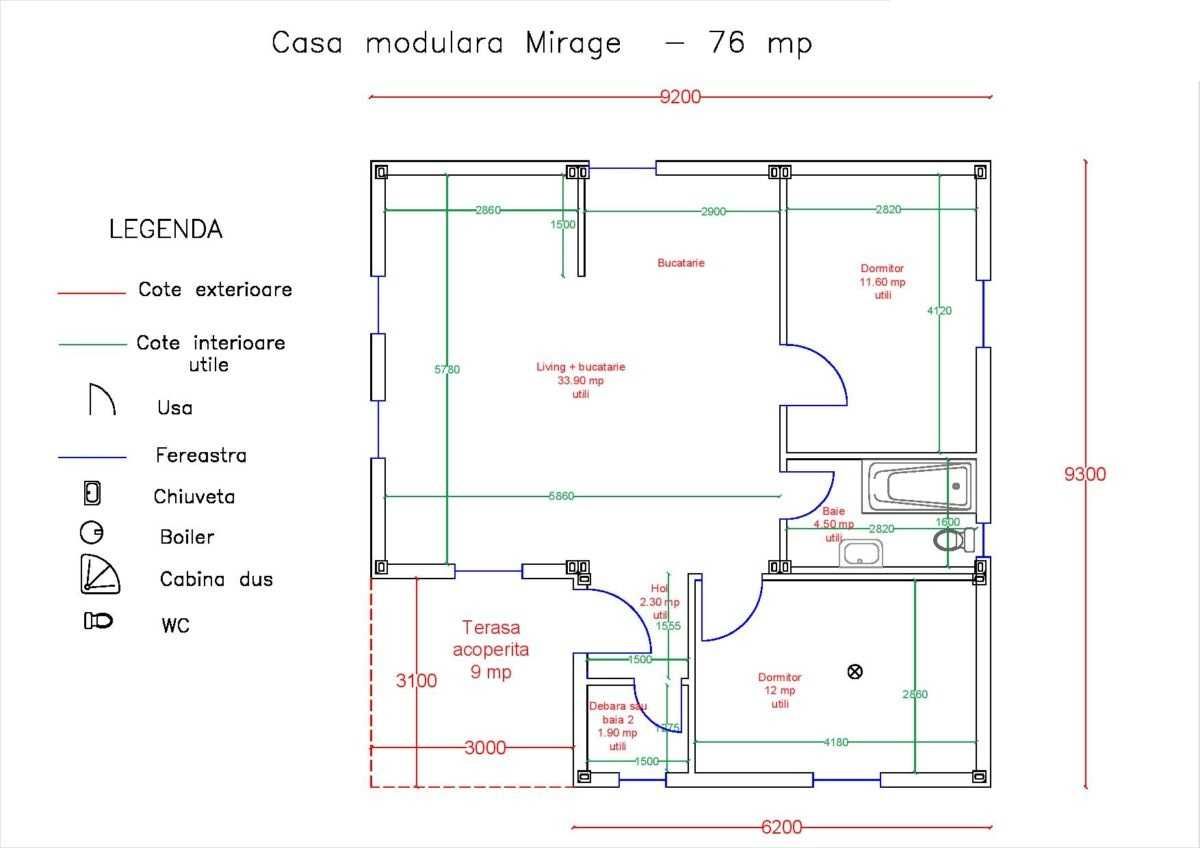 Containere tip casa locuibila, birouri, garaje auto din panou sandwich