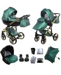 Carucior 3 in 1 Junama Diamond V3 Fluo Line 02 Green Gold