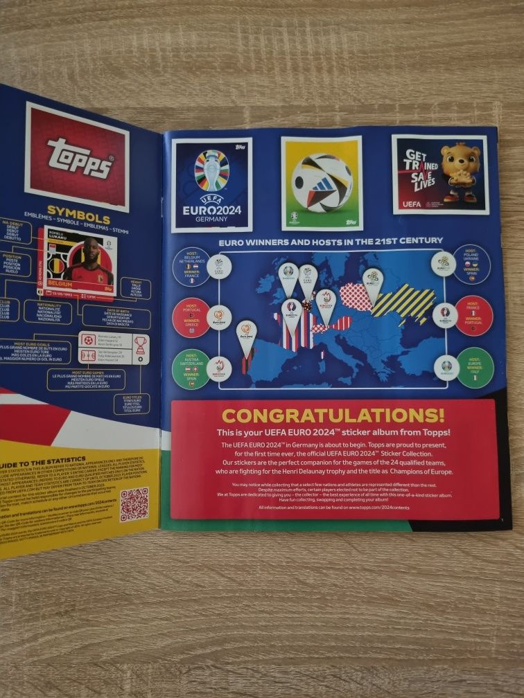 НАМАЛЕНИЕ! 100% попълнен албум за стикери Topps Euro 2024
