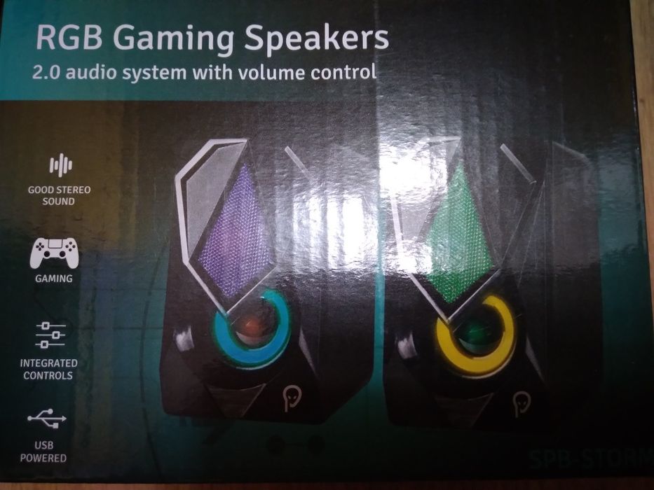 BOXE Gaming 2.0, RMS: 6W (2 x 3W), control volum, mufa casti, 4 x LED