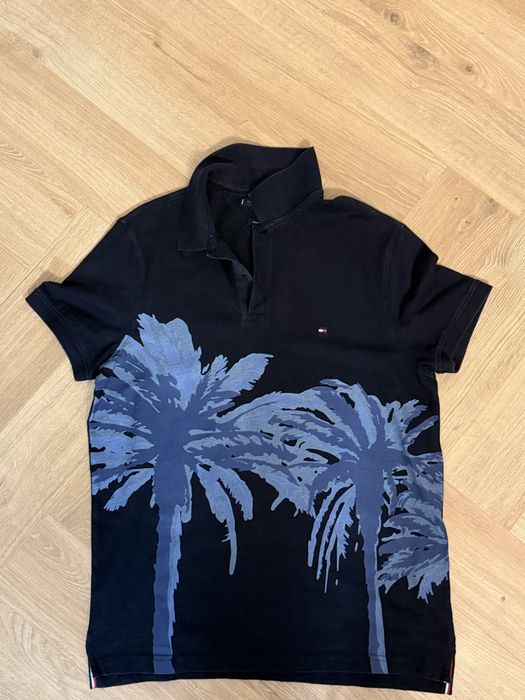 Tricou polo albastru tommy