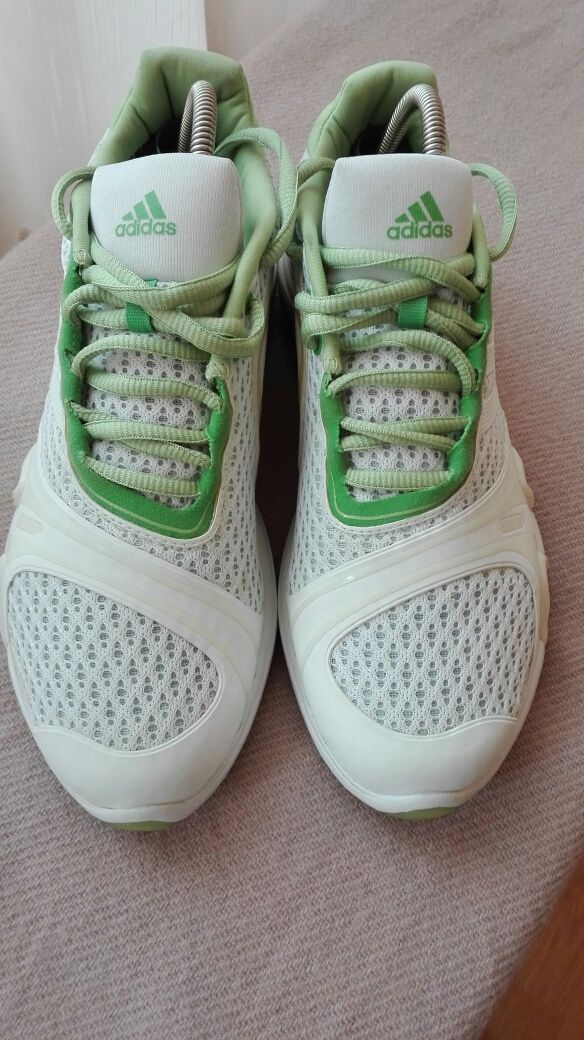 Adidas nr 38,5 alb cu verde