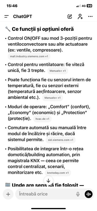 Termostat Siemens RDF800KN/VB cu touch