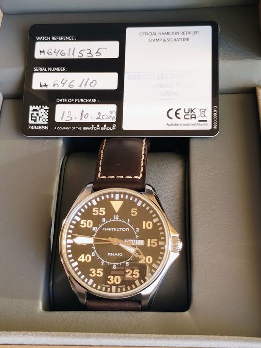 Ceas HAMILTON Khaki Aviation Pilot Day-date, original . Swiss Made