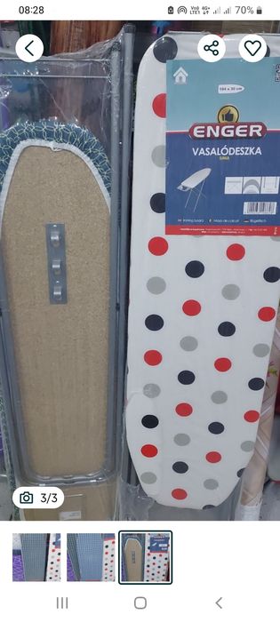 Masa călcat Enger cu blat din lemn 90x30x81,5Calcat pantaloni se dama