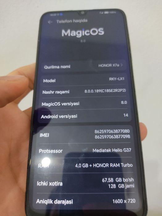 Honor X7a 128 gb