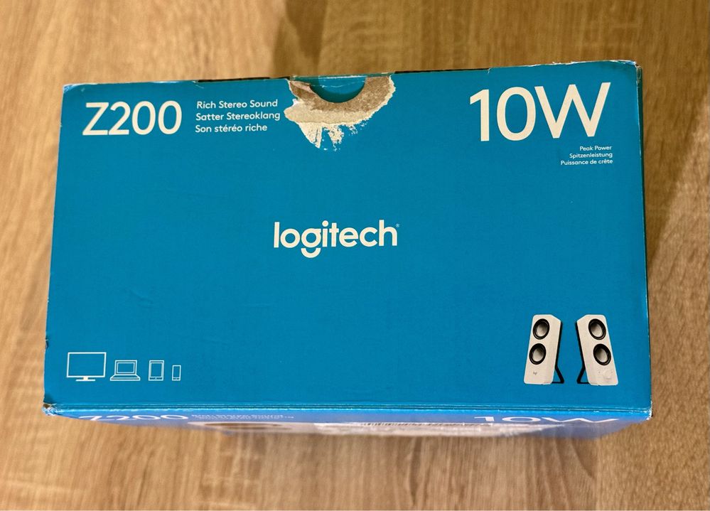 Boxe Logitech 2.0 Z200, 10W RMS, Alb