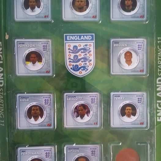Setul complet fotbaliști de colecție oficială de medalii Anglia 2010