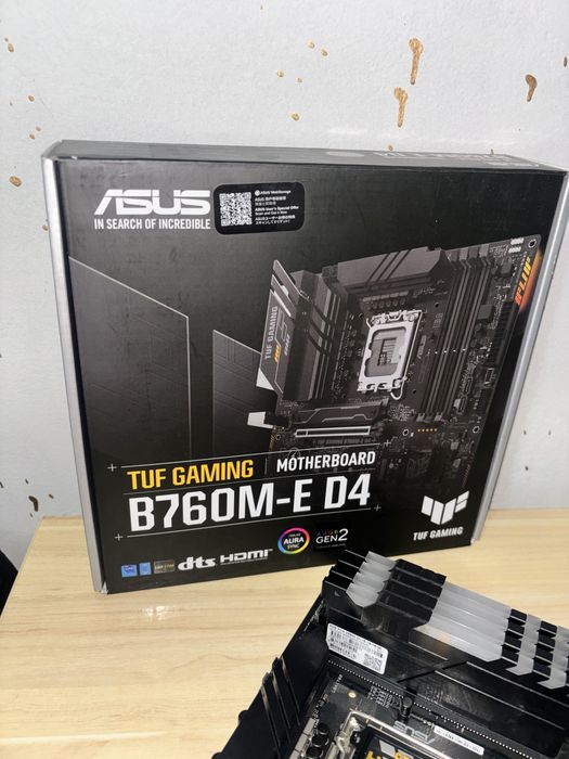 Продается материнская плата и ОЗУ ddr4. Asus tuf gaming b760m-e d-4.
