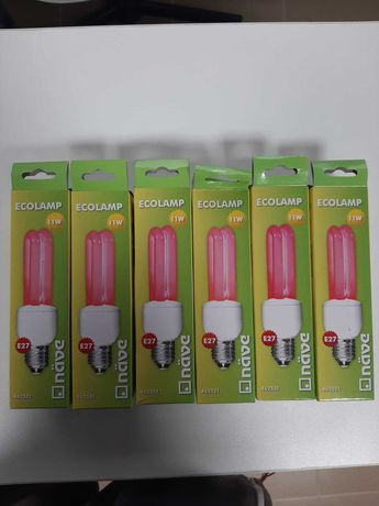 Eco-Lamp Rosu Durabil 8000h, E27/11W/230V
