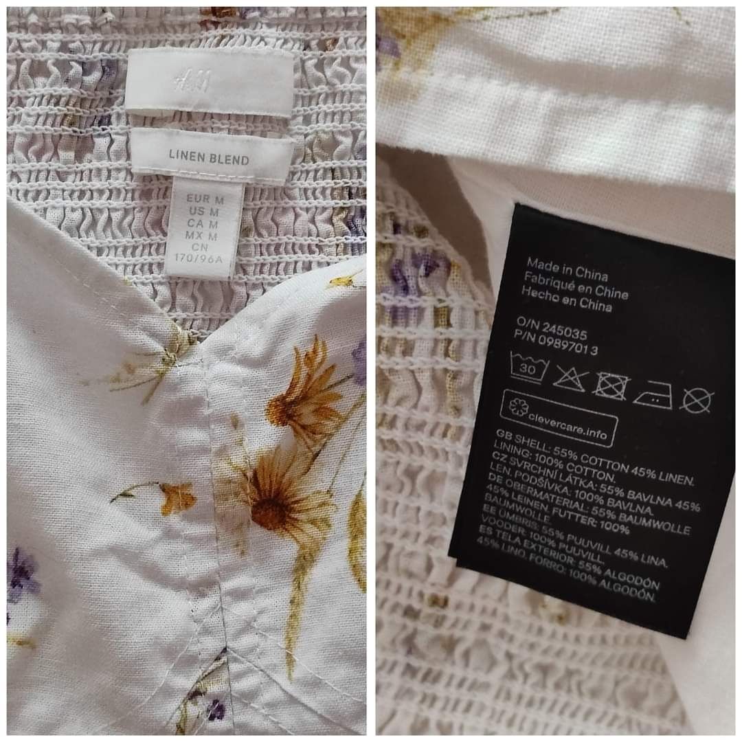Панталон и кроп топ ленен бленд H&M размер М