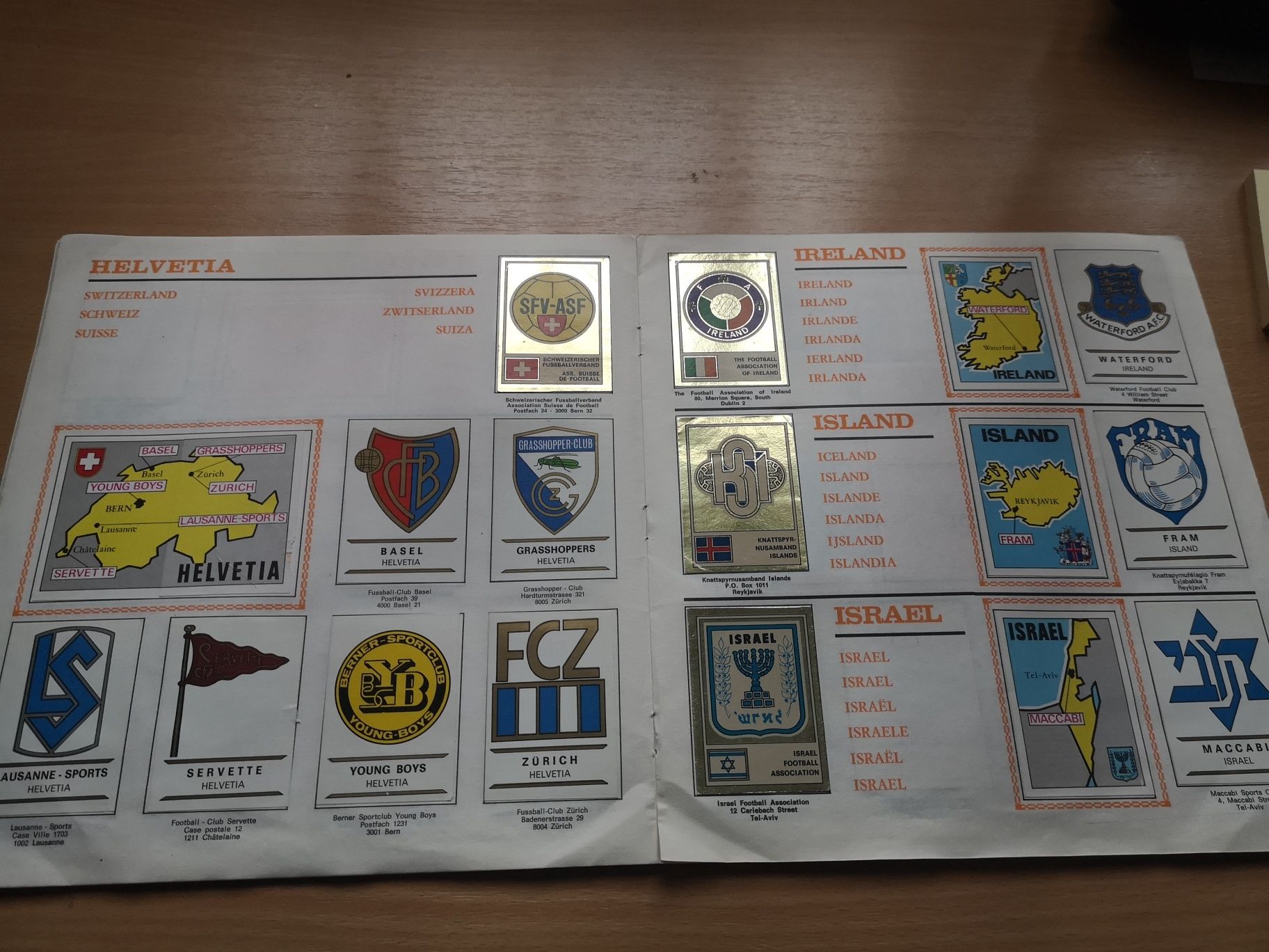 Mega Rar 1975 Panini Album Football Clubs 75 primul cu steme lucioase