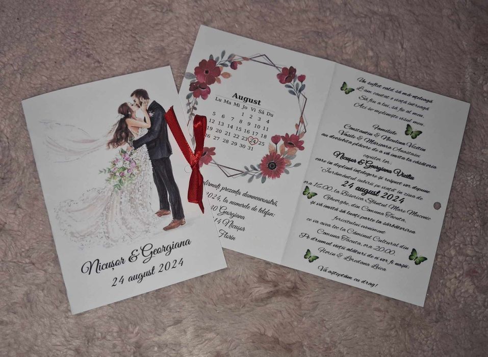 Invitatii si plicuri nunta, botez!