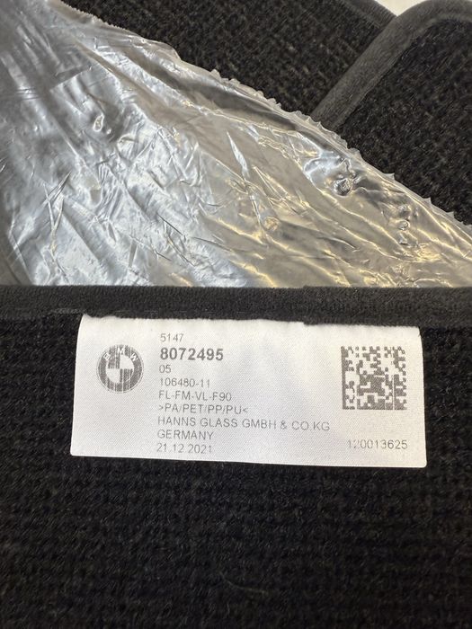 F90 G30 M5 covorase velur textil