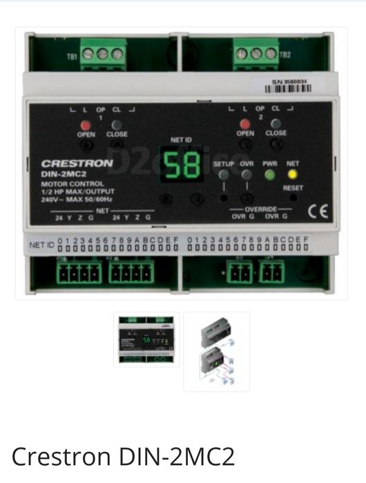 Модуль управления кристрон. Crestron DIN-2MC2.