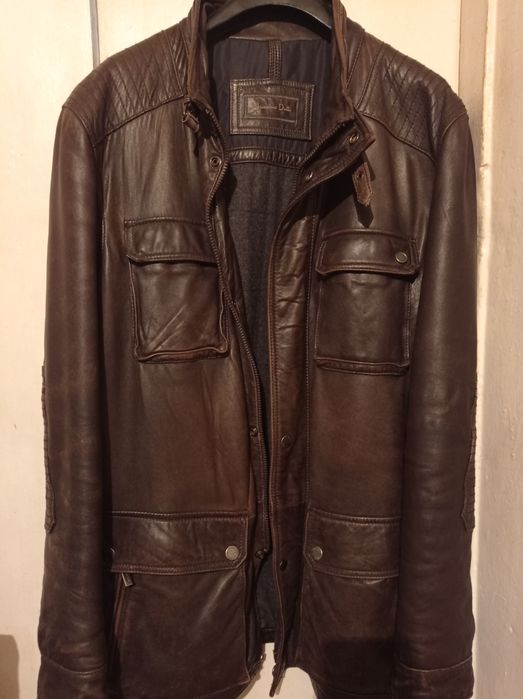 Кожаная куртка massimo dutti